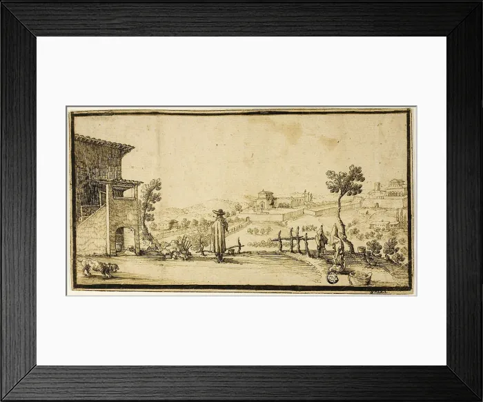 Framed Print : View of San Miniato and San Francesco al Monte Outside Florence, n.d. Creator: Valerio Spada Framed Print : View of San Miniato and San Francesco al Monte Outside Florence, n.d. Creator: Valerio Spada