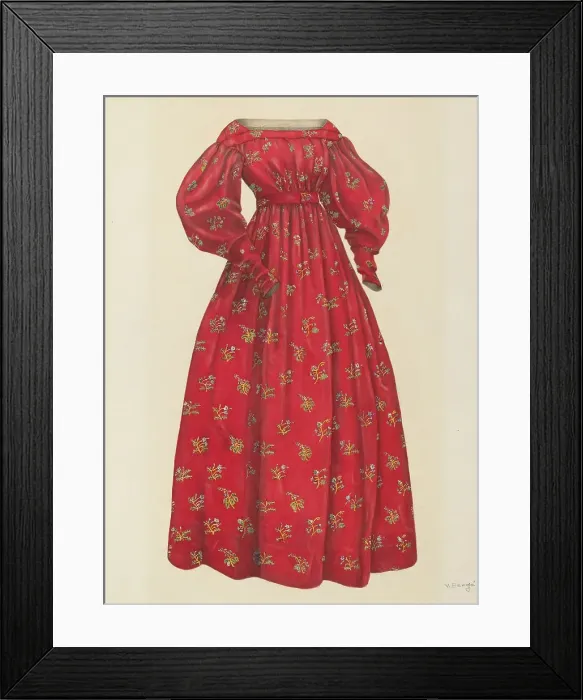 Framed Print : Dress, 1935 / 1942. Creator: Virginia Berge Framed Print : Dress, 1935 / 1942. Creator: Virginia Berge