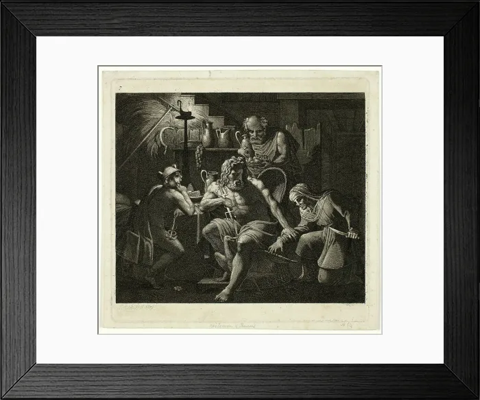 Framed Print : Jupiter Visits with Philemon and Bacchus, 1809. Creator: Carl Russ Framed Print : Jupiter Visits with Philemon and Bacchus, 1809. Creator: Carl Russ