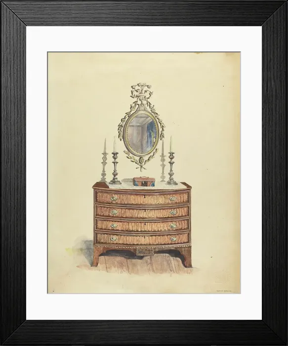 Framed Print : Chest of Drawers, c. 1953. Creator: Louis Annino Framed Print : Chest of Drawers, c. 1953. Creator: Louis Annino