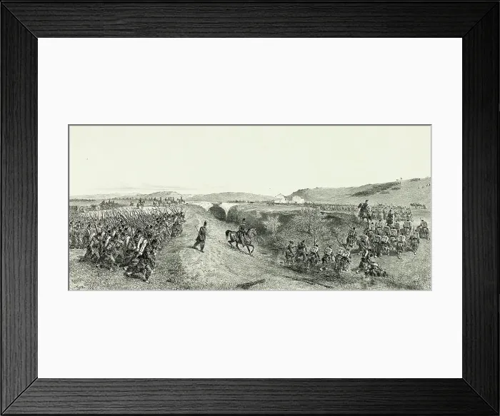 Framed Print : The French Army Arrives at Maglianella, from Souvenirs d'Italie: Expédition de Rome, 1850. Creator: Auguste Raffet Framed Print : The French Army Arrives at Maglianella, from Souvenirs d'Italie: Expédition de Rome, 1850. Creator: Auguste Raffet