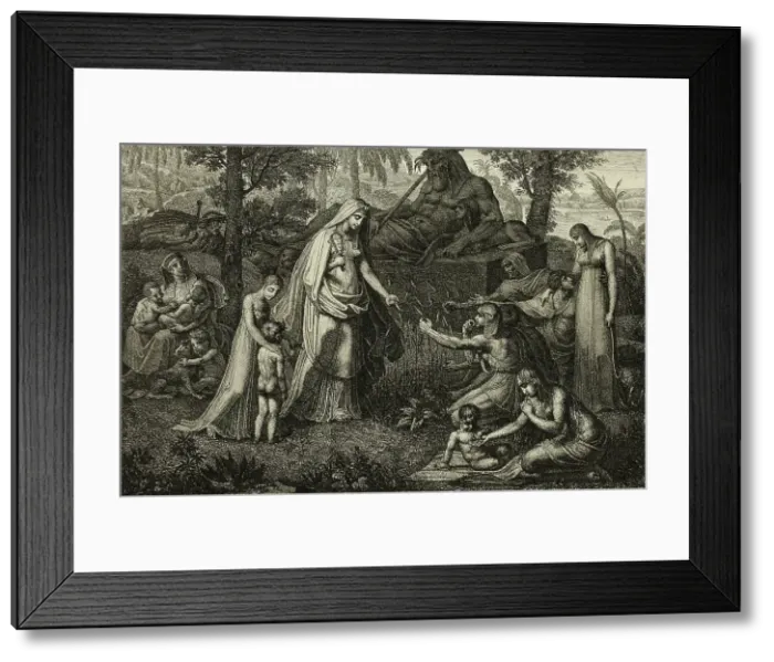 Framed Print : Isis Instructing the Egyptians, 1809. Creator: Carl Russ Framed Print : Isis Instructing the Egyptians, 1809. Creator: Carl Russ