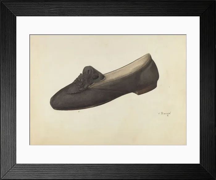 Framed Print : Woman's Slipper, c. 1940. Creator: Virginia Berge Framed Print : Woman's Slipper, c. 1940. Creator: Virginia Berge