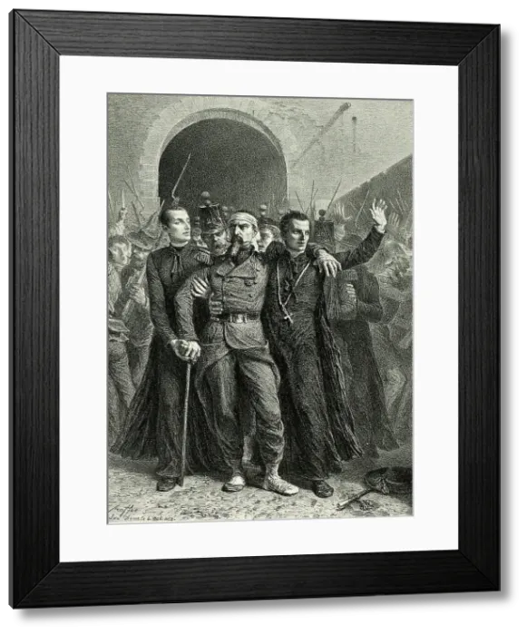 Framed Print : Devotion of the Catholic clergy in Rome, April 30, 1849, from Souvenirs d'Italie: Expéditi... 1858. Creator: Auguste Raffet Framed Print : Devotion of the Catholic clergy in Rome, April 30, 1849, from Souvenirs d'Italie: Expéditi... 1858. Creator: Auguste Raffet