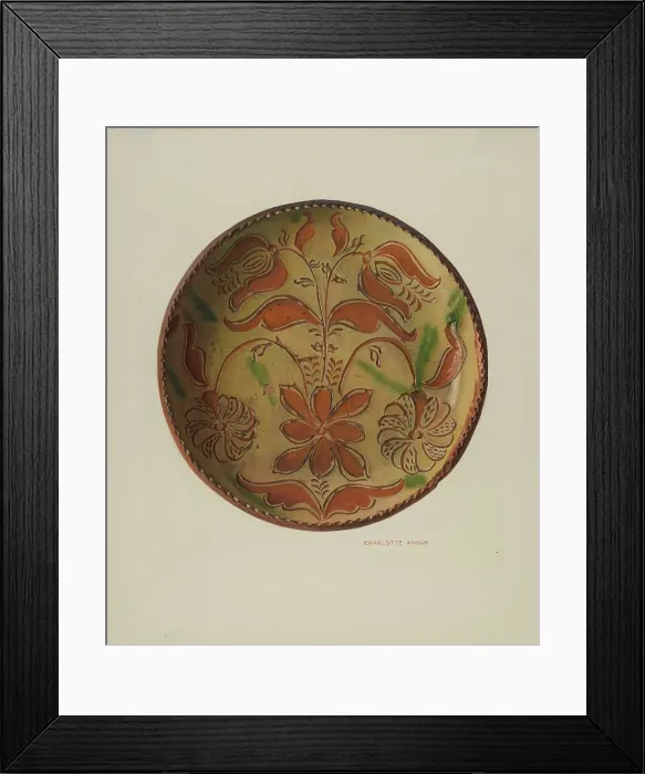 Framed Print : Plate, 1935 / 1942. Creator: Charlotte Angus Framed Print : Plate, 1935 / 1942. Creator: Charlotte Angus