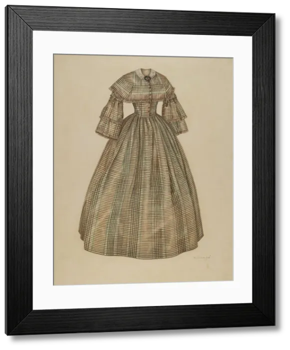 Framed Print : Dress, c. 1940. Creator: Virginia Berge Framed Print : Dress, c. 1940. Creator: Virginia Berge