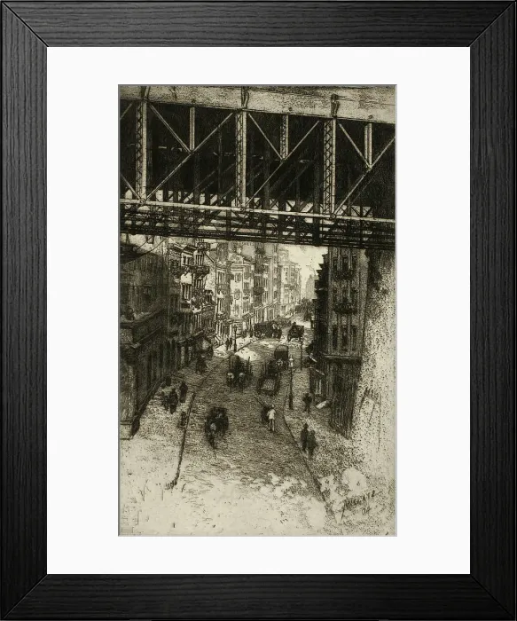 Framed Print : Cherry Street, 1904. Creator: Charles Frederick William Mielatz