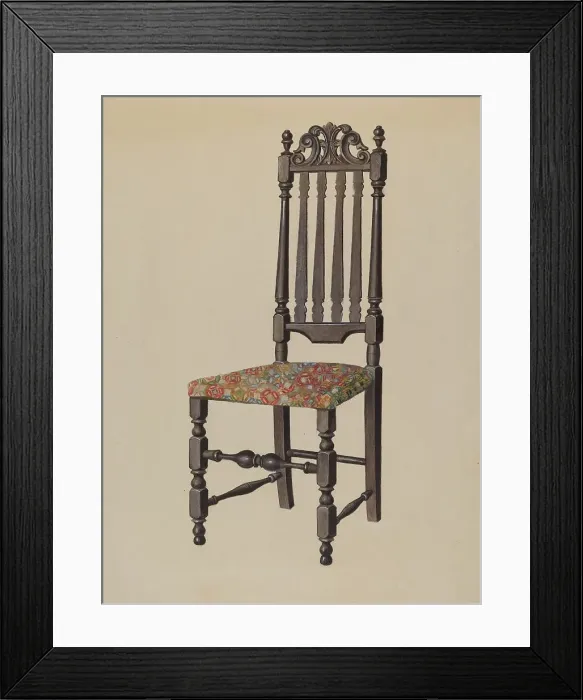 Framed Print : Side Chair, 1937. Creator: Louis Annino Framed Print : Side Chair, 1937. Creator: Louis Annino