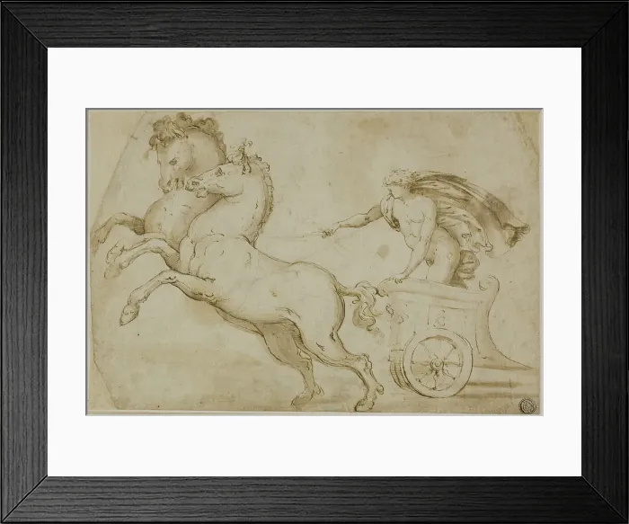 Framed Print : Apollo Driving the Chariot of the Sun, 1519 / 21. Creator: Workshop of Pietro Buonaccorsi, called Perino del Vaga Framed Print : Apollo Driving the Chariot of the Sun, 1519 / 21. Creator: Workshop of Pietro Buonaccorsi, called Perino del Vaga