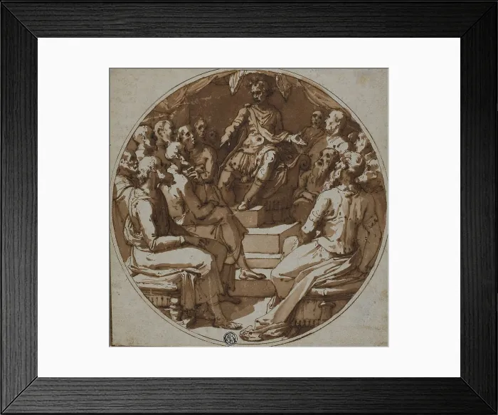 Framed Print : Julius Caesar Addressing Senators, 1560 / 62. Creator: Workshop of Taddeo Zuccaro Italian, 1529-1566 Framed Print : Julius Caesar Addressing Senators, 1560 / 62. Creator: Workshop of Taddeo Zuccaro Italian, 1529-1566
