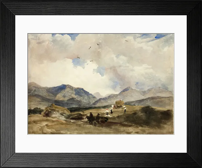 Framed Print : In Wales between Bangor and Capel Curig, 1830s. Creator: Peter de Wint Framed Print : In Wales between Bangor and Capel Curig, 1830s. Creator: Peter de Wint