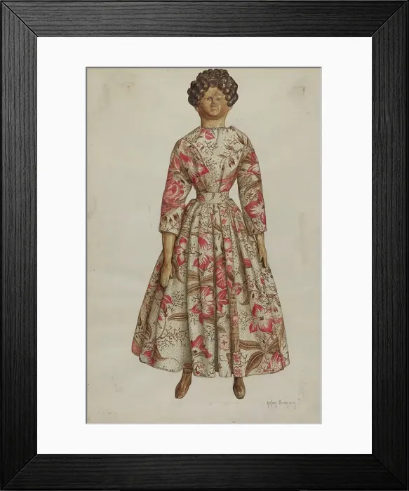 Framed Print : Doll, c. 1937. Creator: Helen Bronson