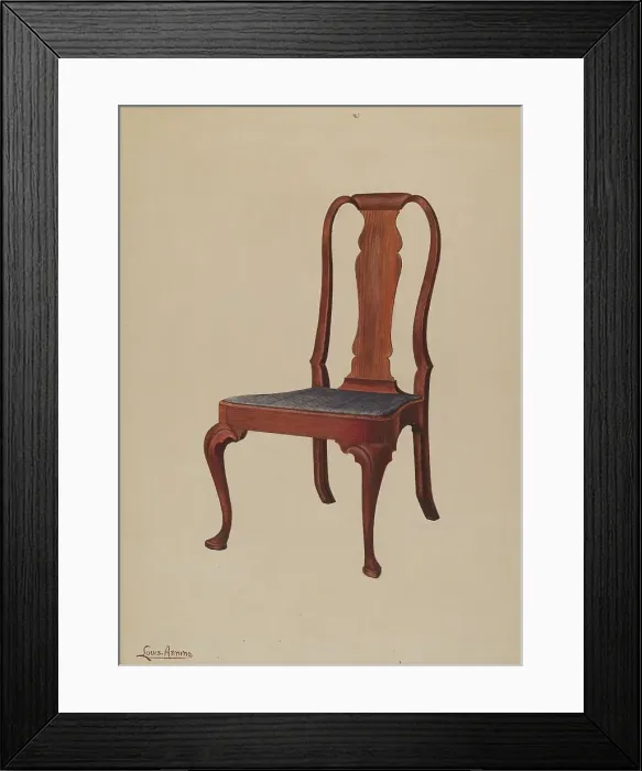 Framed Print : Side Chair, c. 1937. Creator: Louis Annino Framed Print : Side Chair, c. 1937. Creator: Louis Annino