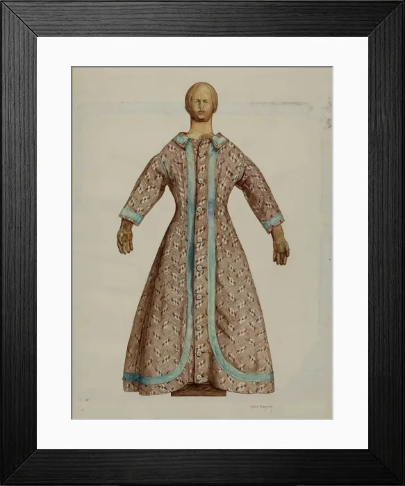 Framed Print : Doll, c. 1937. Creator: Helen Bronson