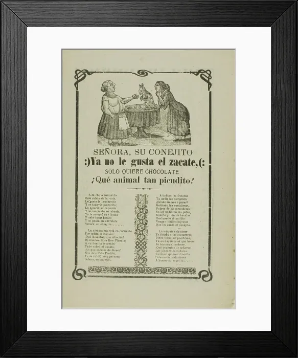 Framed Print : Madame, Your Little Rabbit... n.d. Creator: Manuel Manilla