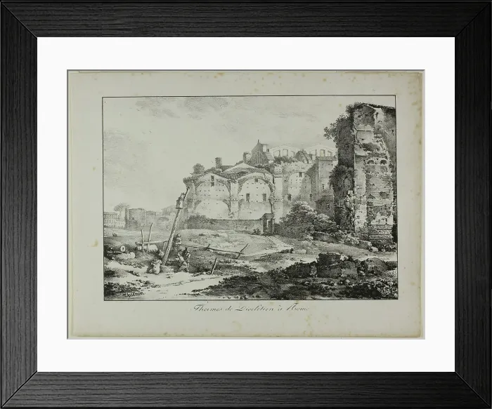 Framed Print : Baths of Diocletian, Rome, 1817. Creator: Claude Thiénon Framed Print : Baths of Diocletian, Rome, 1817. Creator: Claude Thiénon