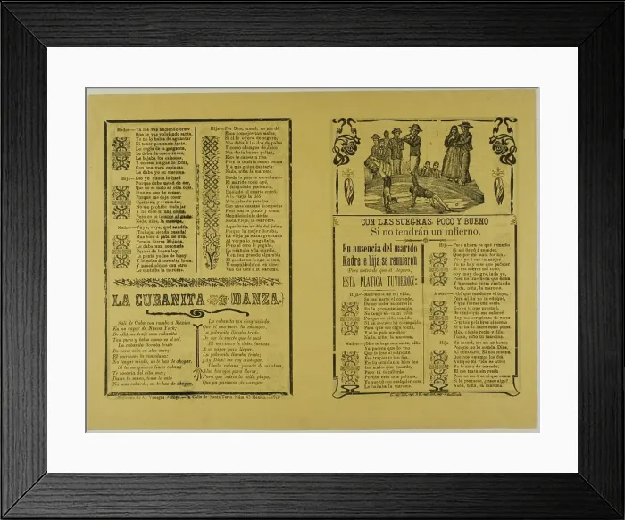 Framed Print : Con las suegras, poco y bueno (With the Mother-in-Laws, Little and Good), n.d. Creator: Manuel Manilla Framed Print : Con las suegras, poco y bueno (With the Mother-in-Laws, Little and Good), n.d. Creator: Manuel Manilla