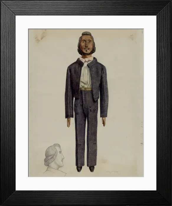 Framed Print : Doll, c. 1937. Creator: Helen Bronson