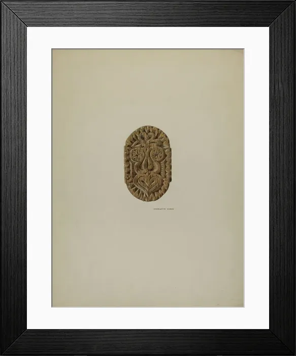 Framed Print : Pa. German Block Used in Pressing and Steaming, c. 1938. Creator: Charlotte Angus Framed Print : Pa. German Block Used in Pressing and Steaming, c. 1938. Creator: Charlotte Angus