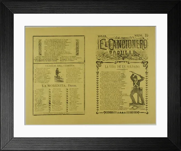 Framed Print : El cancionero popular, hoja num. 19 (The Popular Songbook, Sheet No. 19), n.d. Creator: Manuel Manilla Framed Print : El cancionero popular, hoja num. 19 (The Popular Songbook, Sheet No. 19), n.d. Creator: Manuel Manilla