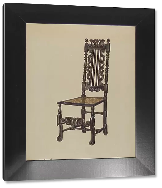 High Back Side Chair, 1937. Creator: Louis Annino