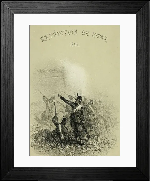 Framed Print : Expedition to Rome, 1849: Your reception is neither polite nor politic, from Souvenirs d'I... 1851. Creator: Auguste Raffet Framed Print : Expedition to Rome, 1849: Your reception is neither polite nor politic, from Souvenirs d'I... 1851. Creator: Auguste Raffet