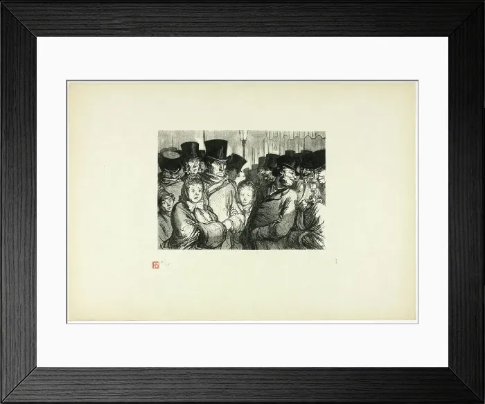 Framed Print : Boulevard du Temple à minuit, from Tirage Unique de Trente-Six Bois, 1863, printed 1920. Creator: Charles Maurand Framed Print : Boulevard du Temple à minuit, from Tirage Unique de Trente-Six Bois, 1863, printed 1920. Creator: Charles Maurand