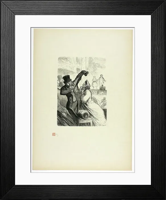 Framed Print : Le couplet final, from Tirage Unique de Trente-Six Bois, 1862, printed 1920. Creator: Charles Maurand Framed Print : Le couplet final, from Tirage Unique de Trente-Six Bois, 1862, printed 1920. Creator: Charles Maurand