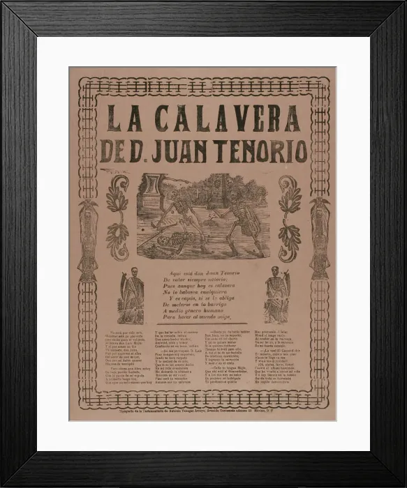 Framed Print : La Calavera de D. Juan Tenorio (The Calavera of D. Juan Tenorio), n.d. Creator: Manuel Manilla Framed Print : La Calavera de D. Juan Tenorio (The Calavera of D. Juan Tenorio), n.d. Creator: Manuel Manilla