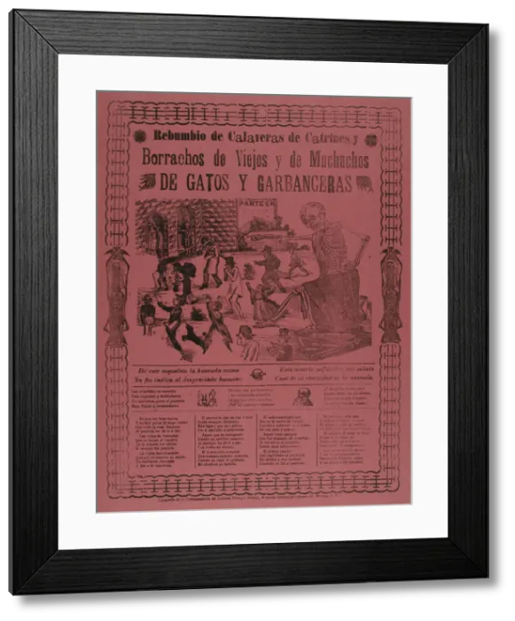 Framed Print : Noisy Assembly of Calavera Dandies and Old Drunks and Laborers and Garbanzo-Sellers, n.d. Creator: Manuel Manilla Framed Print : Noisy Assembly of Calavera Dandies and Old Drunks and Laborers and Garbanzo-Sellers, n.d. Creator: Manuel Manilla