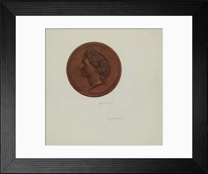 Framed Print : Tie-back, c. 1938. Creator: Helen Bronson Framed Print : Tie-back, c. 1938. Creator: Helen Bronson