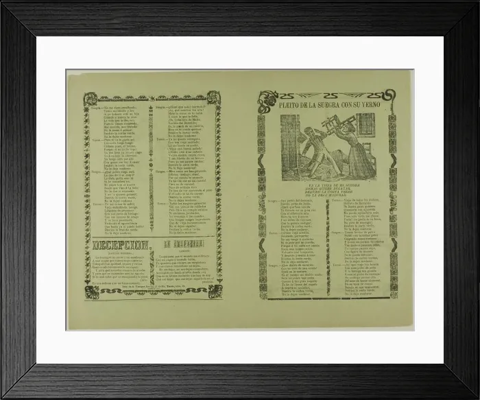 Framed Print : Quarrel between Mother-in-law and Son-in-law, n.d. Creator: Manuel Manilla Framed Print : Quarrel between Mother-in-law and Son-in-law, n.d. Creator: Manuel Manilla