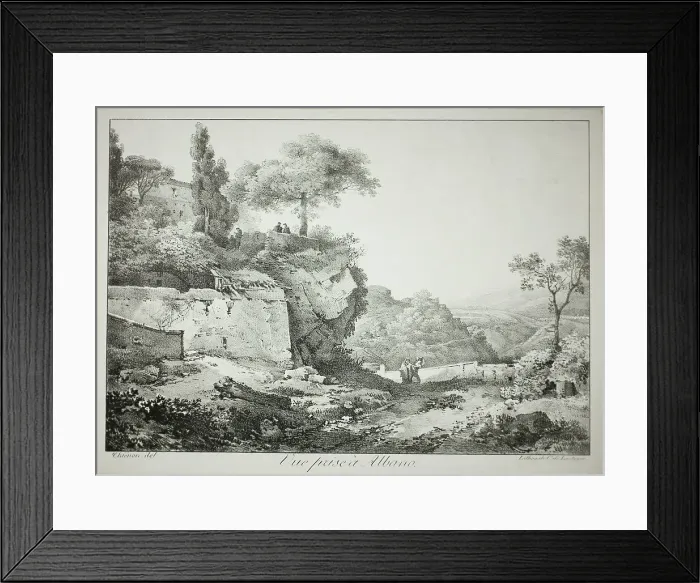 Framed Print : View of Albano, 1817. Creator: Claude Thiénon Framed Print : View of Albano, 1817. Creator: Claude Thiénon