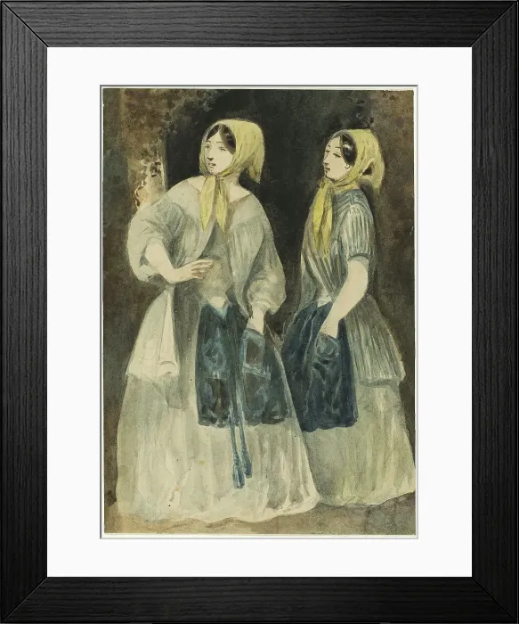 Framed Print : Two Women in Yellow Kerchiefs, n.d. Creator: Constantin Guys Framed Print : Two Women in Yellow Kerchiefs, n.d. Creator: Constantin Guys
