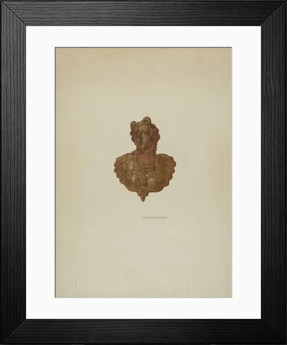 Framed Print : Mirror Support - Lady Bust, c. 1941. Creator: Helen Bronson Framed Print : Mirror Support - Lady Bust, c. 1941. Creator: Helen Bronson