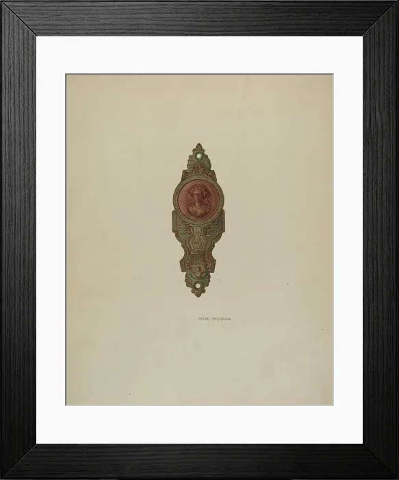 Framed Print : Drawer Pull, c. 1941. Creator: Helen Bronson Framed Print : Drawer Pull, c. 1941. Creator: Helen Bronson