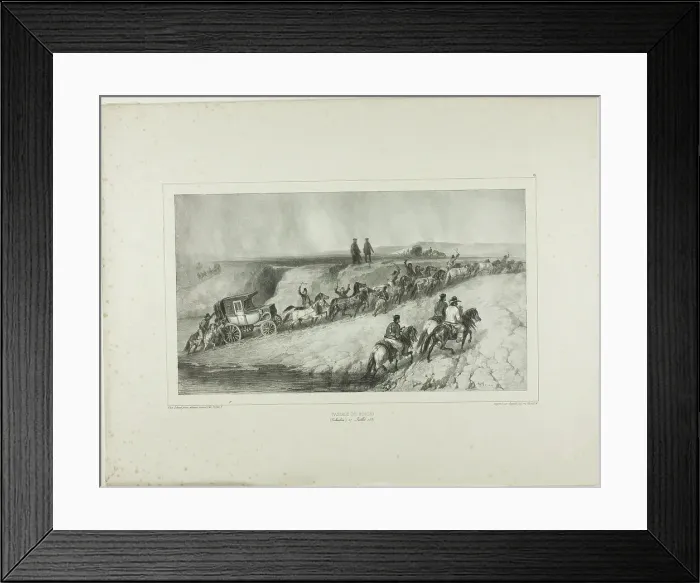 Framed Print : Bouzeo Passage, 1839. Creator: Auguste Raffet