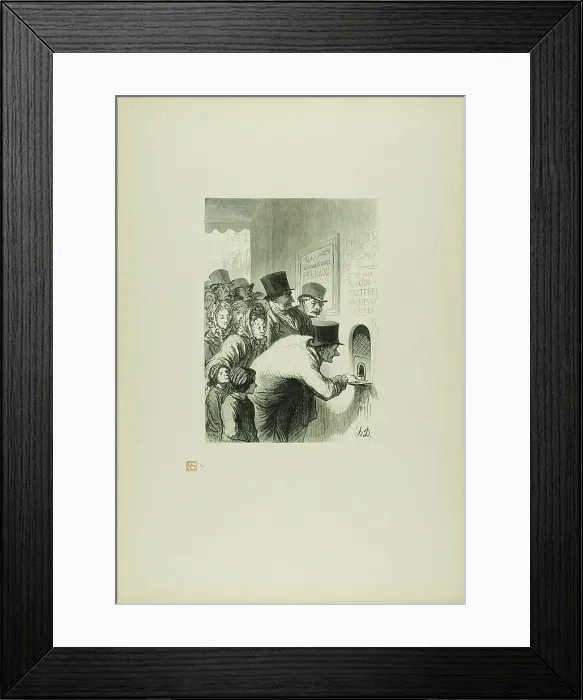 Framed Print : Box Office, 1862, printed 1920. Creator: Charles Maurand Framed Print : Box Office, 1862, printed 1920. Creator: Charles Maurand