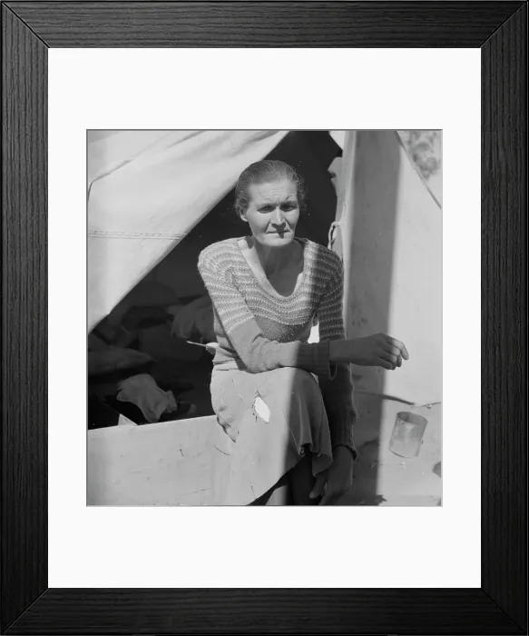 Framed Print : Dust bowl refugee from Chickasaw, Oklahoma, Imperial Valley, California, 1937. Creator: Dorothea Lange Framed Print : Dust bowl refugee from Chickasaw, Oklahoma, Imperial Valley, California, 1937. Creator: Dorothea Lange