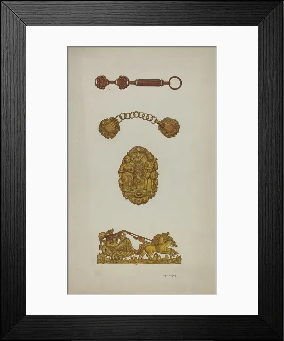Framed Print : Tie-back, c. 1939. Creator: Helen Bronson Framed Print : Tie-back, c. 1939. Creator: Helen Bronson