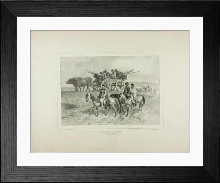 Framed Print : Family of Traveling Hungarian Gypsies, Moldavia, July 19, 1837, 1839. Creator: Auguste Raffet Framed Print : Family of Traveling Hungarian Gypsies, Moldavia, July 19, 1837, 1839. Creator: Auguste Raffet