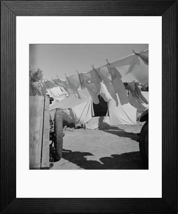 Framed Print : The incessant struggle for cleanliness amid dust and dirt, Imperial County, California, 1937. Creator: Dorothea Lange Framed Print : The incessant struggle for cleanliness amid dust and dirt, Imperial County, California, 1937. Creator: Dorothea Lange
