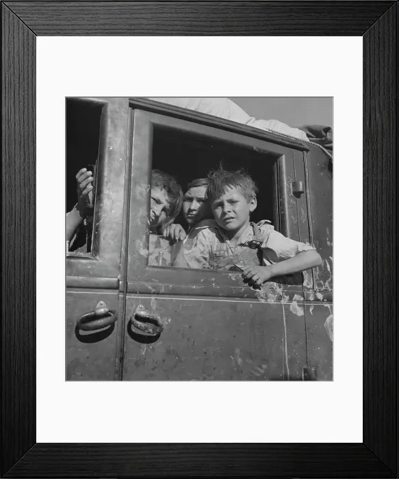 Framed Print : Children of migrant agricultural workers in California, 1937. Creator: Dorothea Lange Framed Print : Children of migrant agricultural workers in California, 1937. Creator: Dorothea Lange