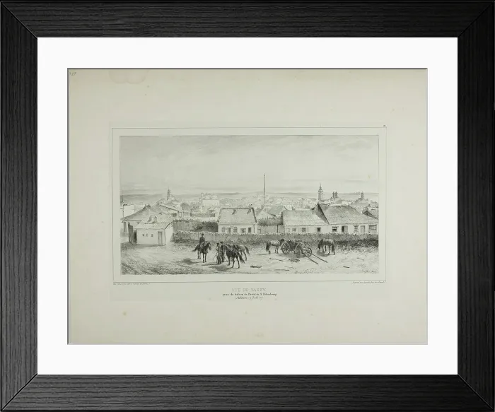 Framed Print : View of Yassy Taken from the Balcony of the St. Petersburg Hotel, Moldavia, July 19, 1837, 1840. Creator: Auguste Raffet Framed Print : View of Yassy Taken from the Balcony of the St. Petersburg Hotel, Moldavia, July 19, 1837, 1840. Creator: Auguste Raffet