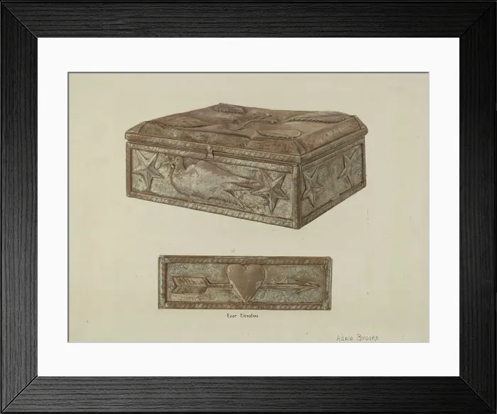 Framed Print : Pa. German Bridal Box, c. 1940. Creator: Adele Brooks Framed Print : Pa. German Bridal Box, c. 1940. Creator: Adele Brooks