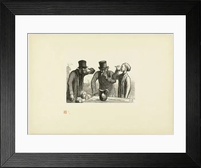 Framed Print : Physiology of Drinking: The Four Ages, 1862, printed 1920. Creator: Charles Maurand Framed Print : Physiology of Drinking: The Four Ages, 1862, printed 1920. Creator: Charles Maurand