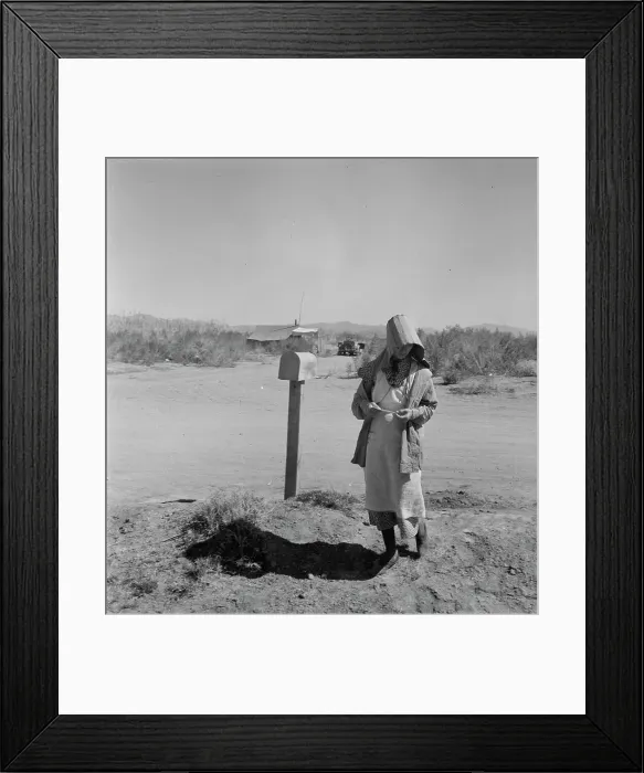 Framed Print : Texas tenant farmer to migrant pea picker in California, 1937. Creator: Dorothea Lange Framed Print : Texas tenant farmer to migrant pea picker in California, 1937. Creator: Dorothea Lange