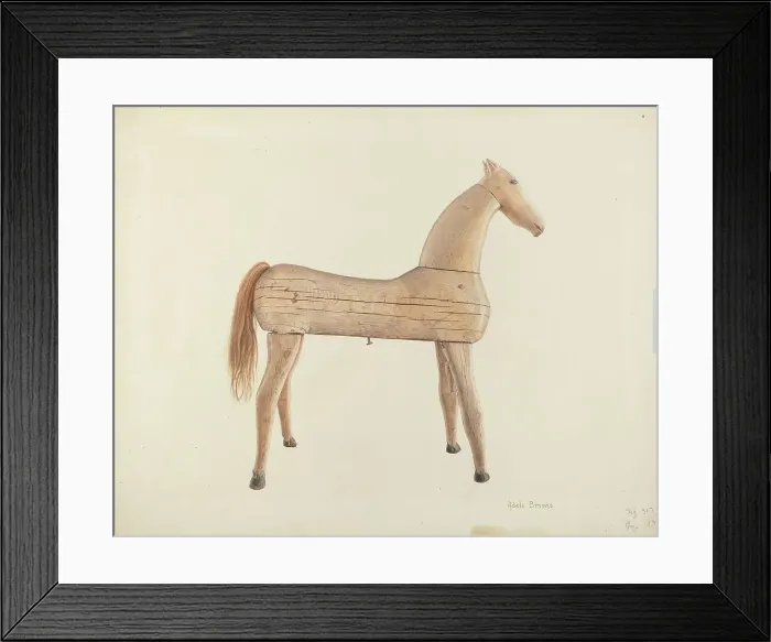 Framed Print : Hobby Horse, 1935 / 1942. Creator: Adele Brooks Framed Print : Hobby Horse, 1935 / 1942. Creator: Adele Brooks