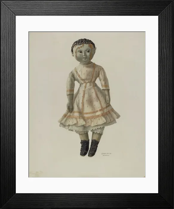 Framed Print : Rag Doll, c. 1939. Creator: Charlotte Angus Framed Print : Rag Doll, c. 1939. Creator: Charlotte Angus