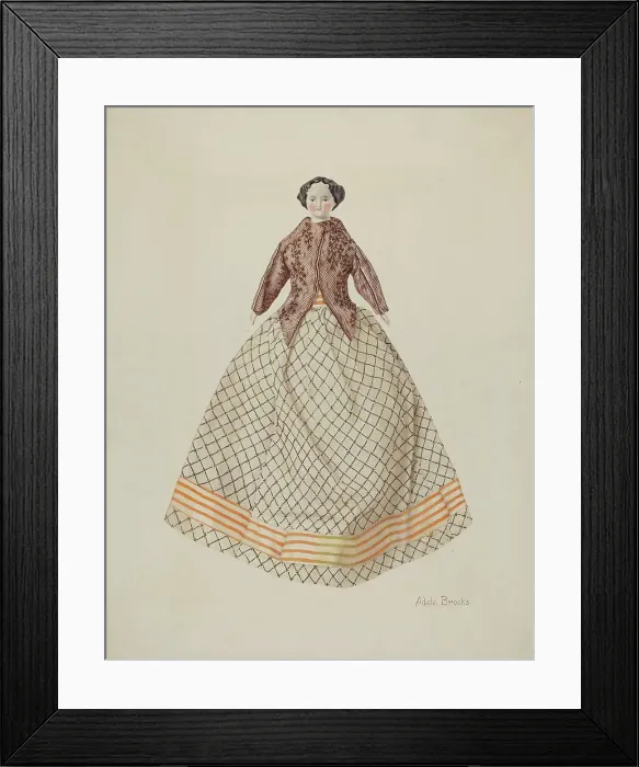 Framed Print : China Doll, c. 1940. Creator: Adele Brooks Framed Print : China Doll, c. 1940. Creator: Adele Brooks